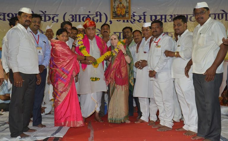 एमआयटीचे संस्थापक अध्यक्ष प्रा.डॉ.विश्‍वनाथ दा. कराड  यांचा आळंदीकरांनी केला भव्य नागरी सत्कार