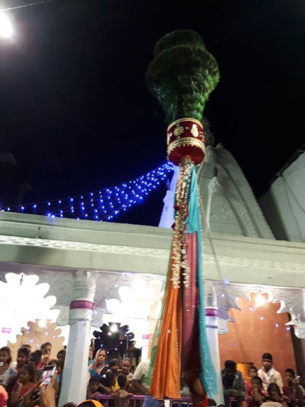 हरकानगरमध्ये चार निशाणाची स्थापना