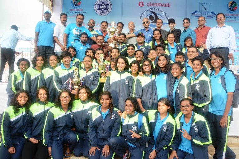 44 व्या ग्लेनमार्क ज्युनिअर राष्ट्रीय जलतरण स्पर्धेत कर्नाटक संघाला सर्वसाधारण विजेतेपद