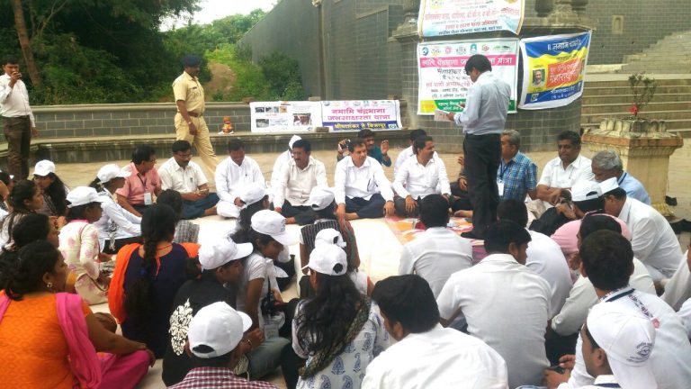 ‘आनंद डोह’  देहु येथे ‘नमामि चंद्रभागा  जलसाक्षरता यात्रेचे स्वागत