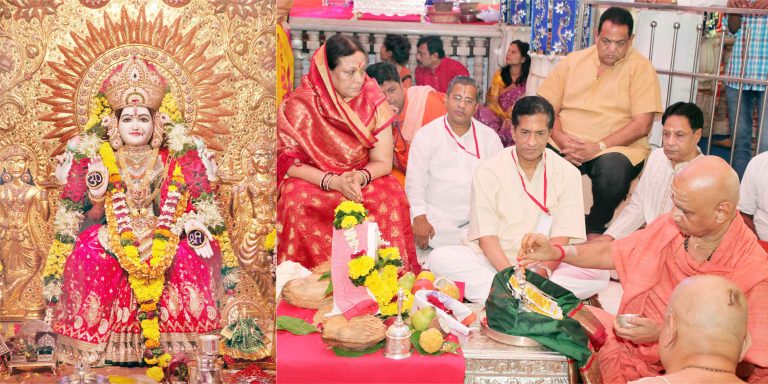 महालक्ष्मी मंदिरात आचार्य किशोर व्यास यांच्या हस्ते घटस्थापना