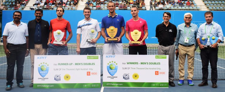 केपीआयटी एमएसएलटीए एटीपी चॅलेंजर स्पर्धेत दुहेरीत बोस्नियाच्या टोमीस्लाव्ह ब्रेकीक व क्रोशियाच्या अॅन्ट पावीक या जोडीला विजेतेपद