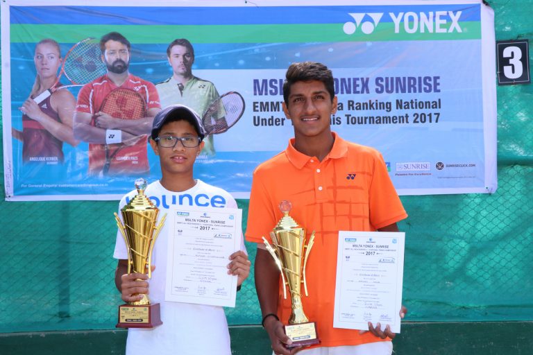 > 14 वर्षाखालील राष्ट्रीय टेनिस स्पर्धेत क्रिशन हुडा, ऋतुजा चाफळकर यांना विजेतेपद ऋतुजा चाफळकरला दुहेरी मुकुट