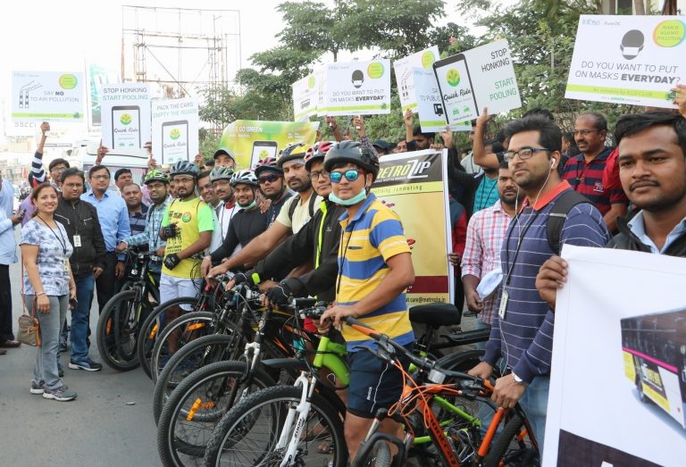इन्फोसिस पुणे डेव्हलपमेंट सेंटरतर्फे प्रदूषणविरोधातील यात्रेचे आयोजन