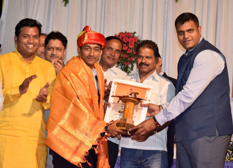 शिवछत्रपती राज्य क्रीडा पुरस्काराने सन्मानित कु. तेजस विजय कोंडे याचा  सत्कार सोहळा संपन्न