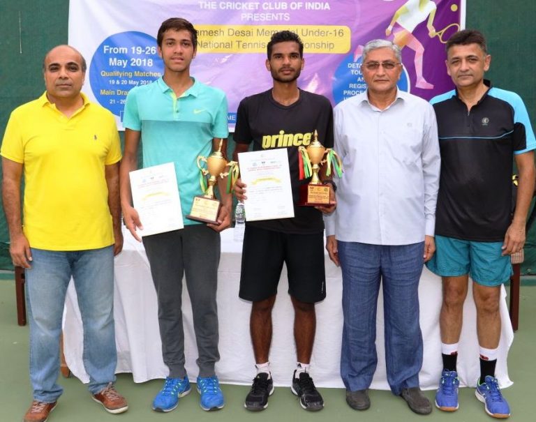 टेनिस स्पर्धेत  सुशांत दबस, सुदिप्ता सेंथिल कुमार यांना विजेतेपद