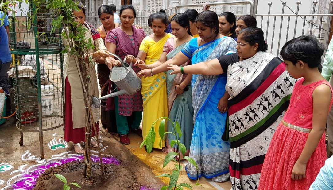 जेष्ठांच्या स्मृतीप्रित्यर्थ वृक्षारोपण अभियानास प्रारंभ