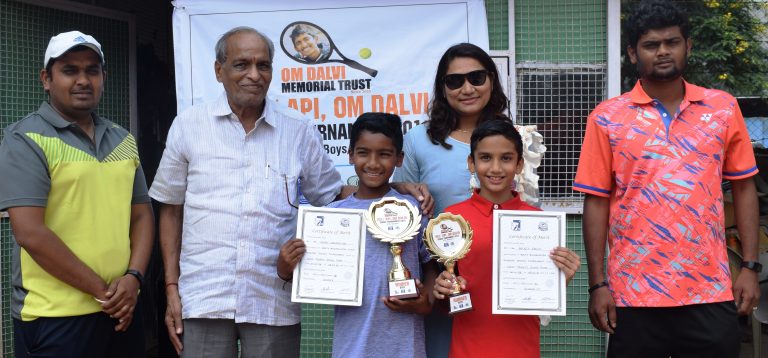 दळवी मेमोरिअल करंडक  टेनिस स्पर्धेत अरमानी नलावडे, अभय नागराजन यांना विजेतेपद