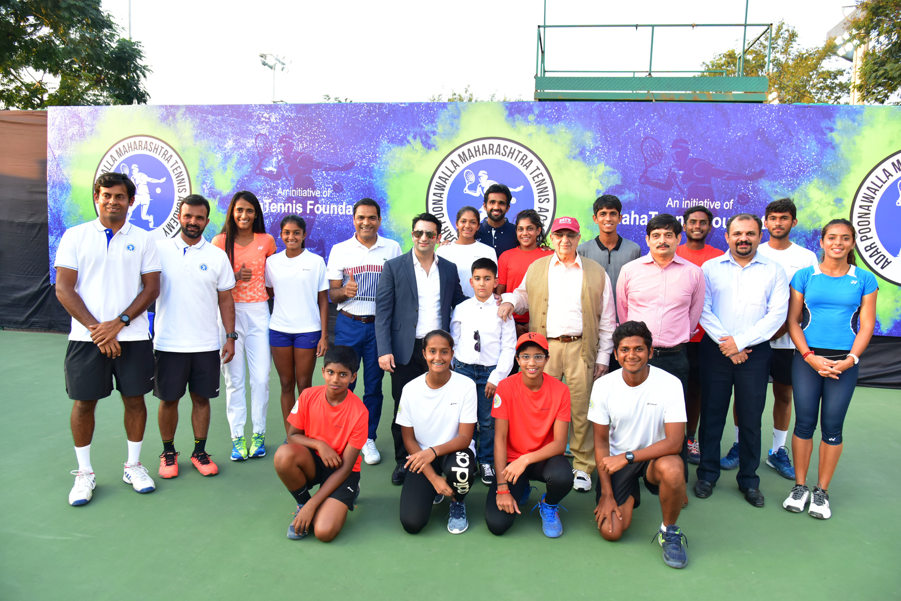 महा टेनिस फाउंडेशनतर्फे आदर पुनावाला महाराष्ट्र टेनिस अकादमीचे उद्घाटन