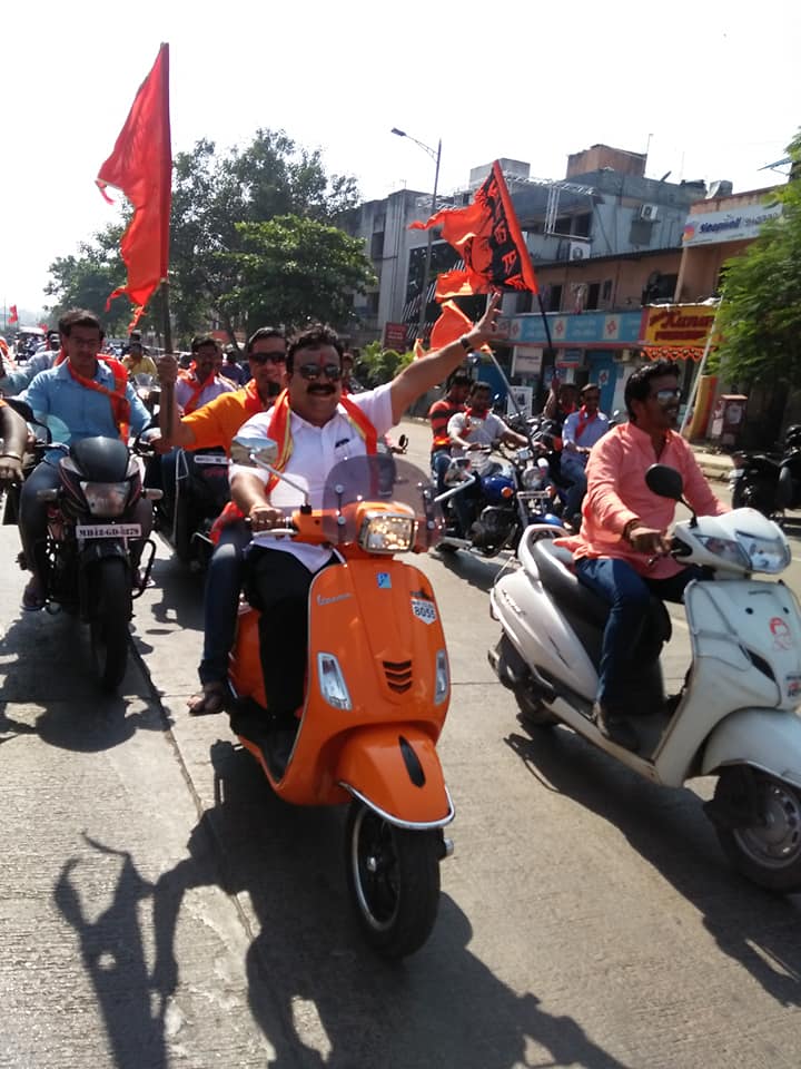 चलो अयोध्या मोहिमेसाठी पुण्यात मोटारसायकल रॅली