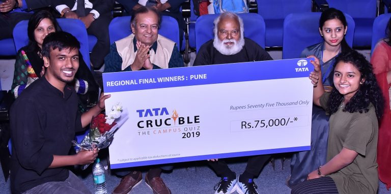 सिंहगड कॉलेज ऑफ इंजीनियरिंगची टीम टाटा क्रूसिबल कॅम्‍पस् क्‍वीझ २०१९च्‍या  पुण्‍याच्‍या रिजनल फायनल्‍समध्‍ये बनली विजेती