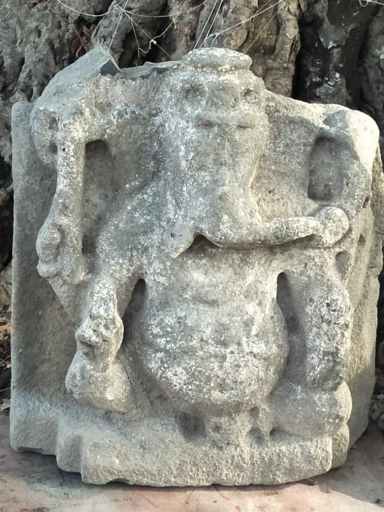 जुन्नरमध्ये  एतिहासिक गढी परिसरात आढळली गणेशमुर्ती