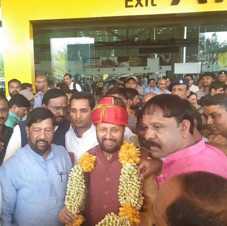 आज जावडेकरांचे पुण्यात शाही स्वागत ..