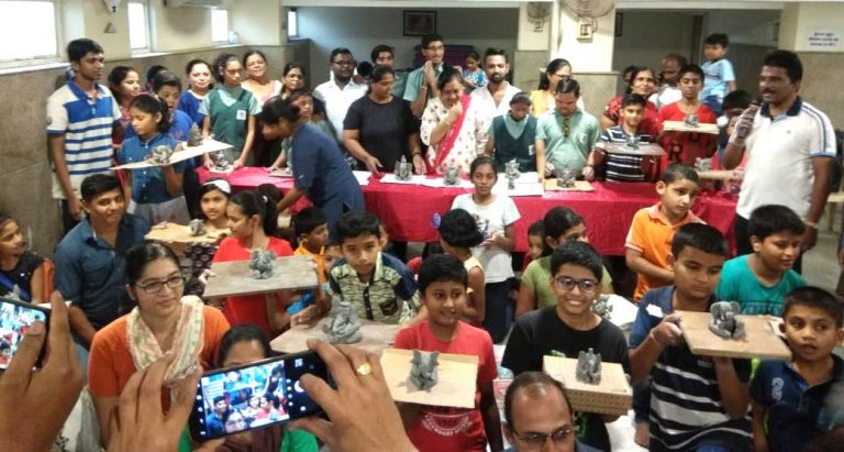 दिव्यांग व सर्वसाधारण विद्यार्थ्यांसाठी पर्यावरणपूरक  श्री गणेश मूर्ती निर्मिती उपक्रम