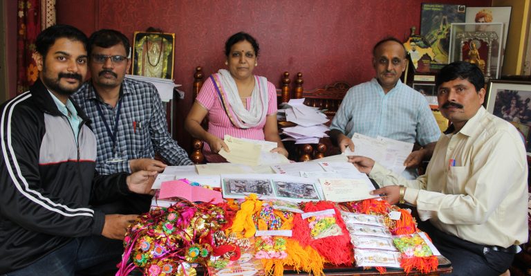 भारतीय संस्कृती संरक्षण संस्थेतर्फे पाठवल्या जवानांना राख्या