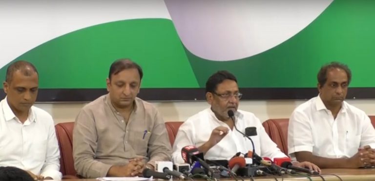 भाजपा शिवसेना सरकारचा शिवस्मारकातही भ्रष्टाचार!  न्यायालयीन चौकशी करावी – सचिन सावंत व नवाब मलिक यांची मागणी