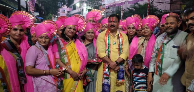 नवी पेठ,राजेंद्रनगरमधील पदयात्रेत अरविंद शिंदेंना प्रतिसाद