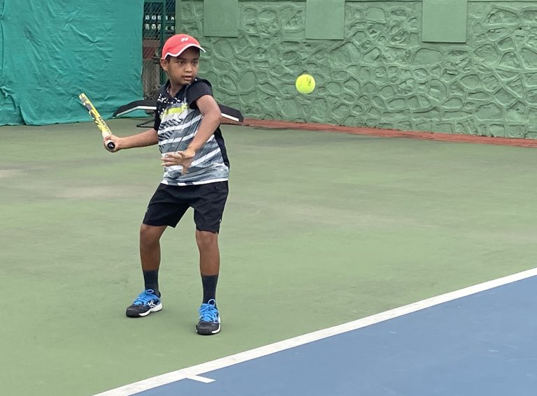 14 वर्षाखालील टेनिस स्पर्धेत सूर्या काकडे, आयुश पुजारी, राजवीर पाडाळे यांची विजयी सलामी