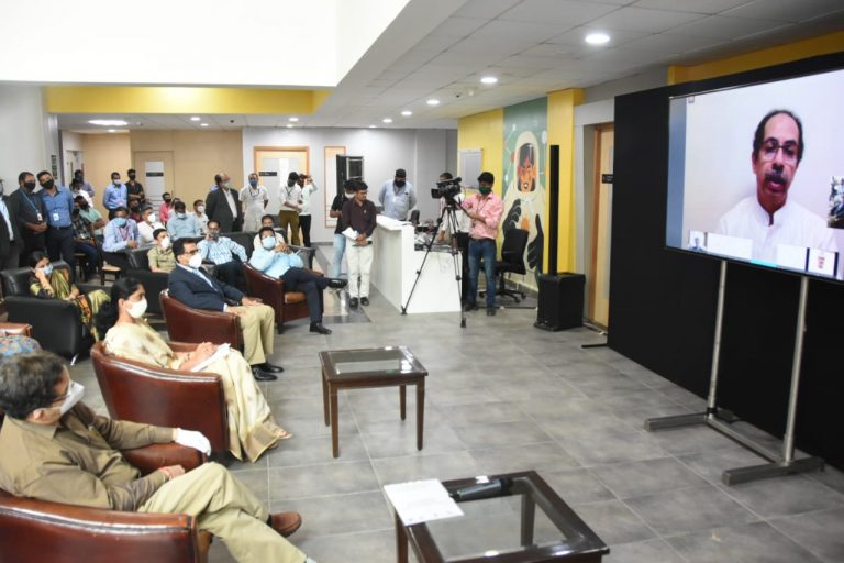 हिंजवडी येथील कोविड आरोग्य केंद्राचे  मुख्यमंत्री उद्धव ठाकरे यांच्या हस्ते  ऑनलाईन शुभारंभ
