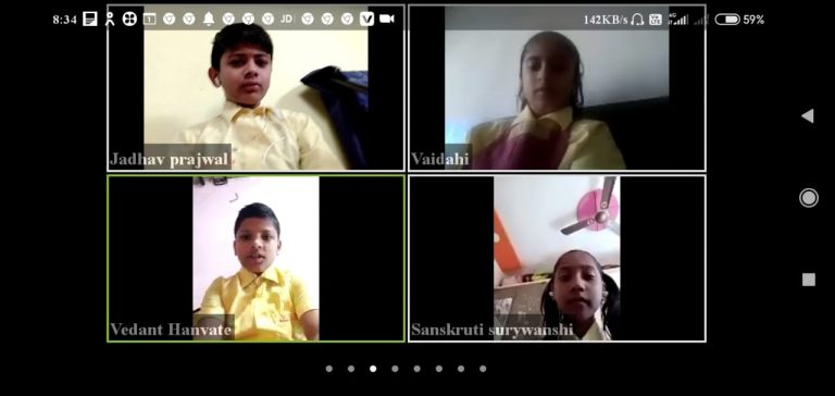 कोरोनाचा प्रादुर्भाव रोखण्यासाठी राजीव गांधी ई – लर्निंग स्कुलमध्ये ऑनलाईन शिक्षण सुरु.