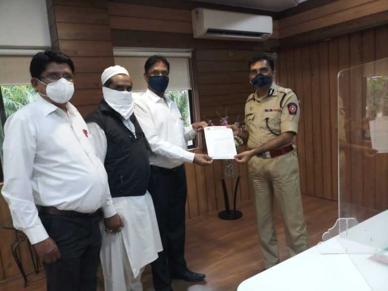 अपहृत वकिलाच्या शीघ्र तपासासाठी राष्ट्रवादी काँग्रेस लीगल सेलचे पोलिस आयुक्तांना निवेदन