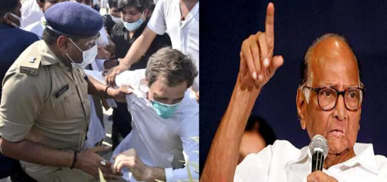 राहुल गांधींसोबतच्या धक्काबुक्कीनंतर शरद पवार संतापले; म्हणाले..