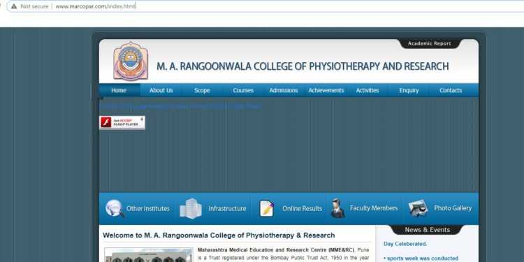 एम.ए. रंगुनवाला कॉलेज ऑफ फिजिओथेरपी अँड रिसर्च संस्थेची प्रवेशक्षमता आता दुप्पट
