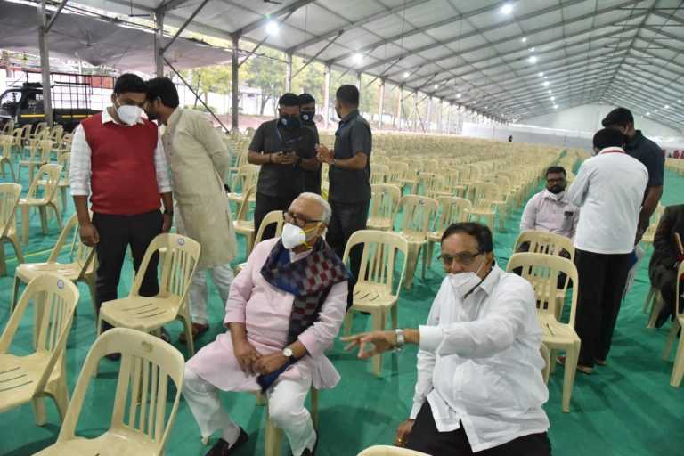 साहित्य संमेलनाची तयारी अंतिम टप्प्यात; मंत्री छगन भुजबळ यांनी केली संमेलन स्थळाची पाहणी
