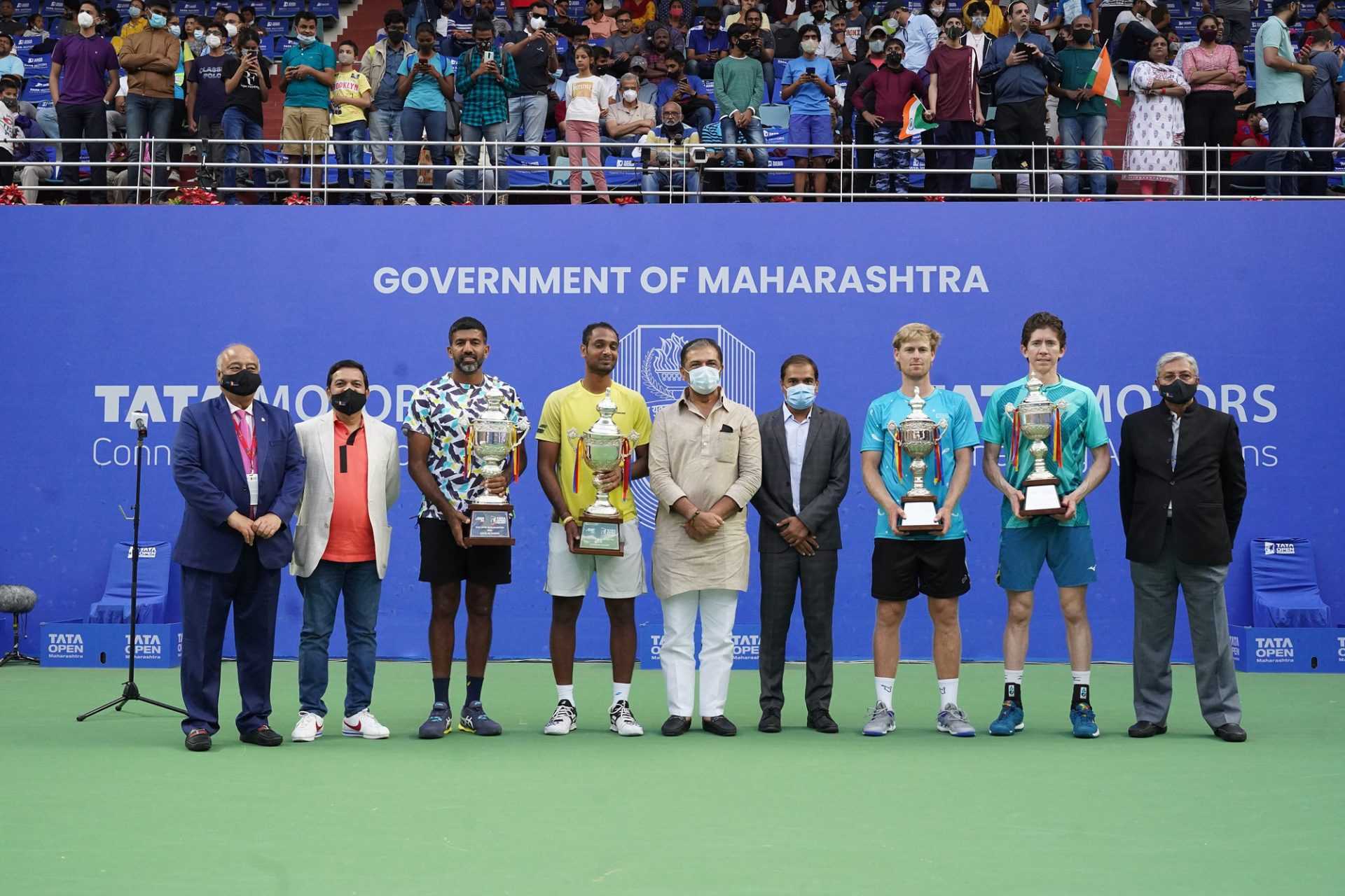 चौथ्या टाटा ओपन महाराष्ट्र टेनिस स्पर्धेत दुहेरीत रोहन बोपन्ना व रामकुमार रामनाथन जोडीला विजेतेपद