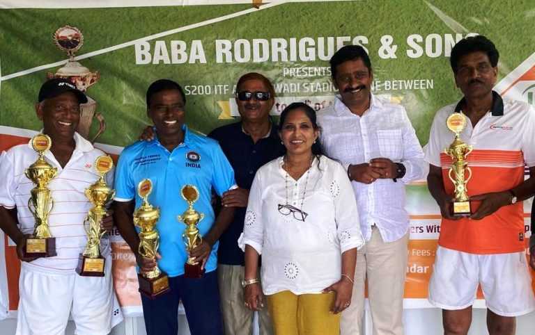 बाबा रॉड्रिक्स अँड सन्स आयटीएफ एस200 वरिष्ठ टेनिस अजिंक्यपद स्पर्धेत रामाराव डोसा यांना दुहेरी मुकुट 