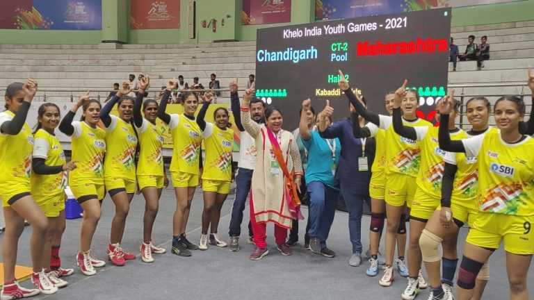 कबड्डीत मुलींची दमदार आगेकूच छत्तीसगडला ४४ गुणांनी चारली धूळ-खेलो इंडिया युथ गेम्स हरियाणा 2022