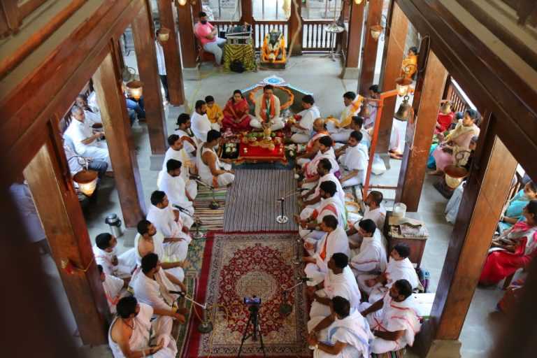 भाजपा प्रदेशाध्यक्ष चंद्रकांत पाटील यांच्या वाढदिवसानिमित्त महामृत्युंजय मंत्राचे सामुहिक पठन