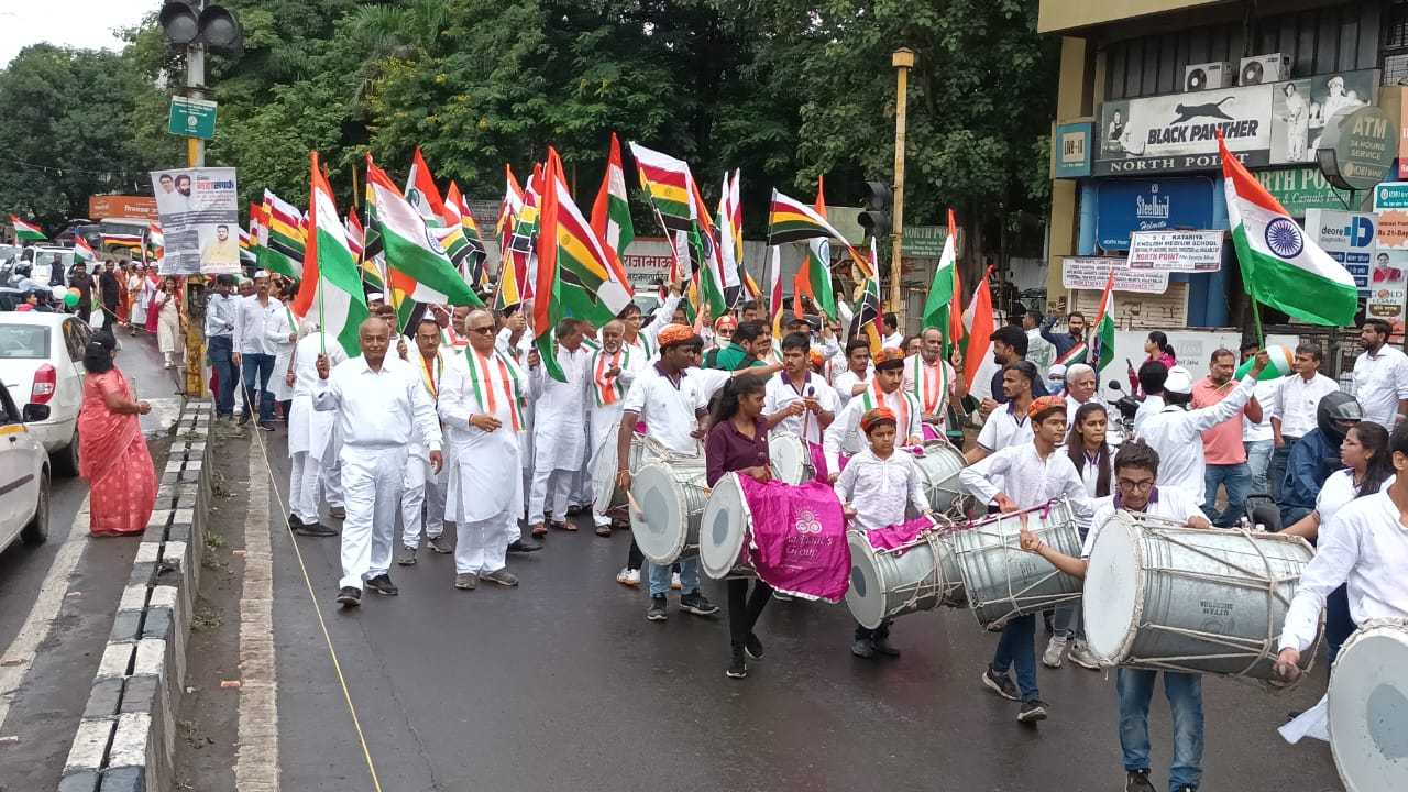 मुकुंदनगर जैन संघातर्फे अमृतमहोत्सवी स्वातंत्र्य दिनानिमित्त शोभायात्रा