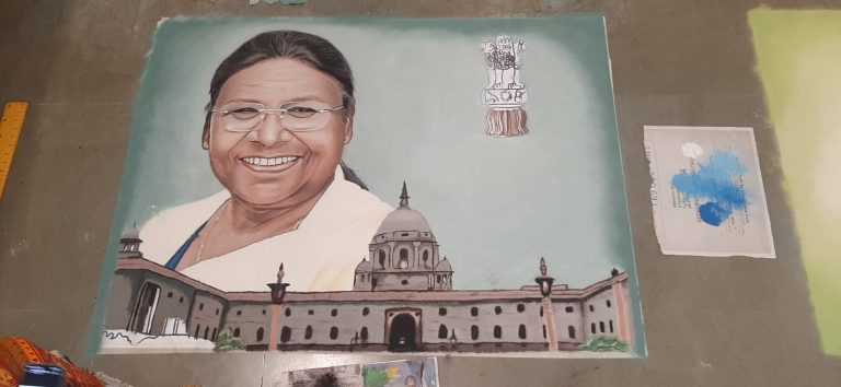 नवदुर्गा ; नवरात्री विशेष पोर्ट्रेट रांगोळी प्रदर्शन