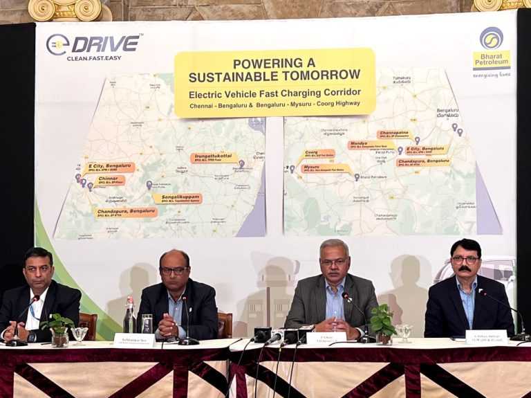 बीपीसीएलने दक्षिण भारतात ईव्ही चार्जिंग स्टेशन्स उभारण्याचा दुसरा टप्पा केला सुरू