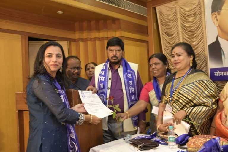 ‘रिपाइं’च्या महिला आघाडीच्या महाराष्ट्र प्रदेश सचिवपदीॲड. अर्चिता मंदार जोशी यांची नियुक्ती