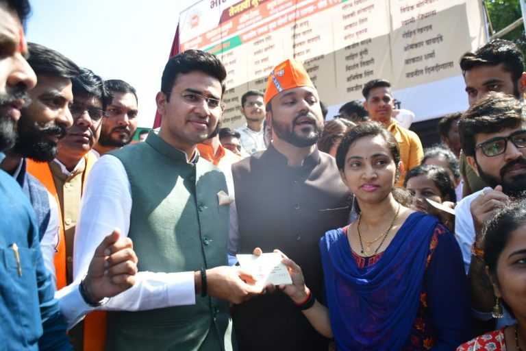 मुंबई महापालिकेवर भाजपा झेंडा फडकवेल- भाजप युवा मोर्चाचे अध्यक्ष, खासदार तेजस्वी सूर्या