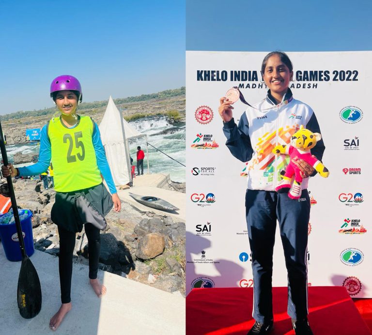 स्लॅलम मध्ये जान्हवीला ब्रॉंझपदक