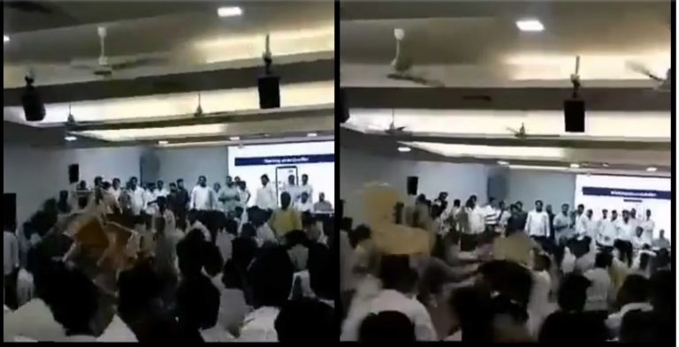 मुंबईत युथ काँग्रेसच्या बैठकीत तुफान हाणामारी