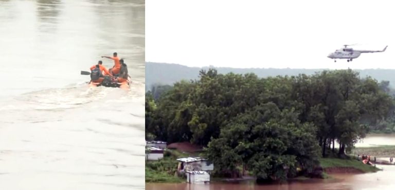 यवतमाळमध्ये 45 जण पुरात अडकले, हवाईदलाच्या Mi-17 हेलिकॉप्टरद्वारे बचावकार्याला प्रारंभ