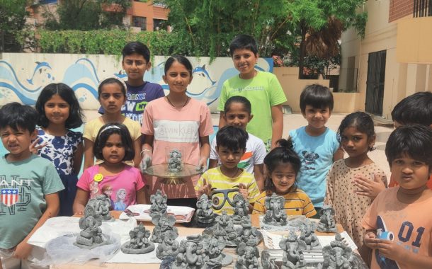 गंगा नेबुला सोसायटीने पर्यावरणपूरक गणेशमूर्ती बनवण्याबाबत मुलांसाठी एक कार्यशाळा घेतली