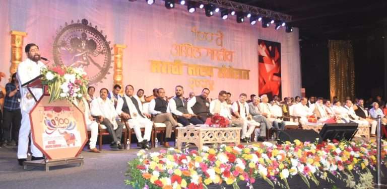 मुख्यमंत्री एकनाथ शिंदे यांच्या हस्ते १०० व्या अखिल भारतीय मराठी नाट्य संमेलनाचे उद्घाटन