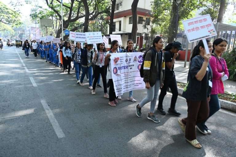 स्वीप कार्यक्रमाअंतर्गत मतदार जनजागृतीबाबत पदयात्रा संपन्न