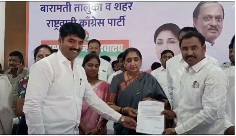 सुनेत्रा पवार यांच्या हस्ते राष्ट्रवादीच्या पदाधिकाऱ्यांना नियुक्ती पत्राचे वाटप..