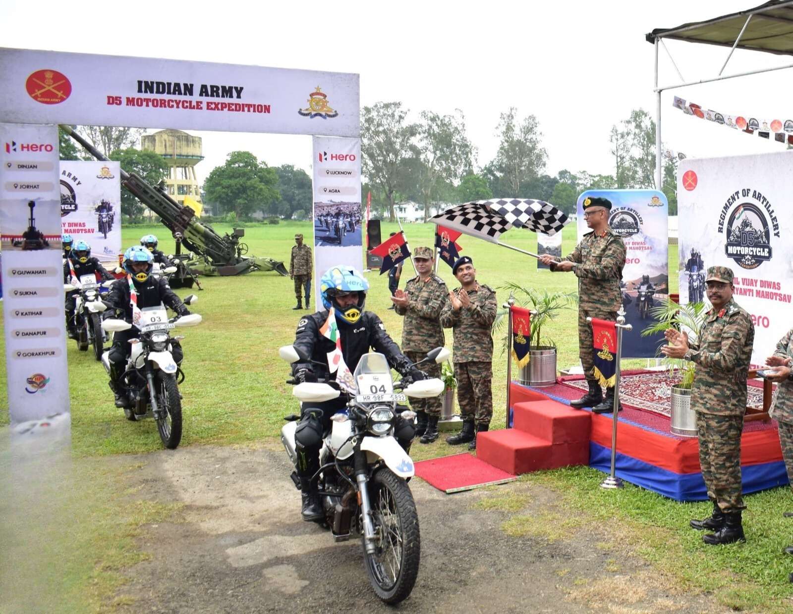 कारगिल विजयाच्या 25 वर्षांच्या स्मरणार्थ भारतीय सैन्याची ‘डी5’ मोटरसायकल मोहीम