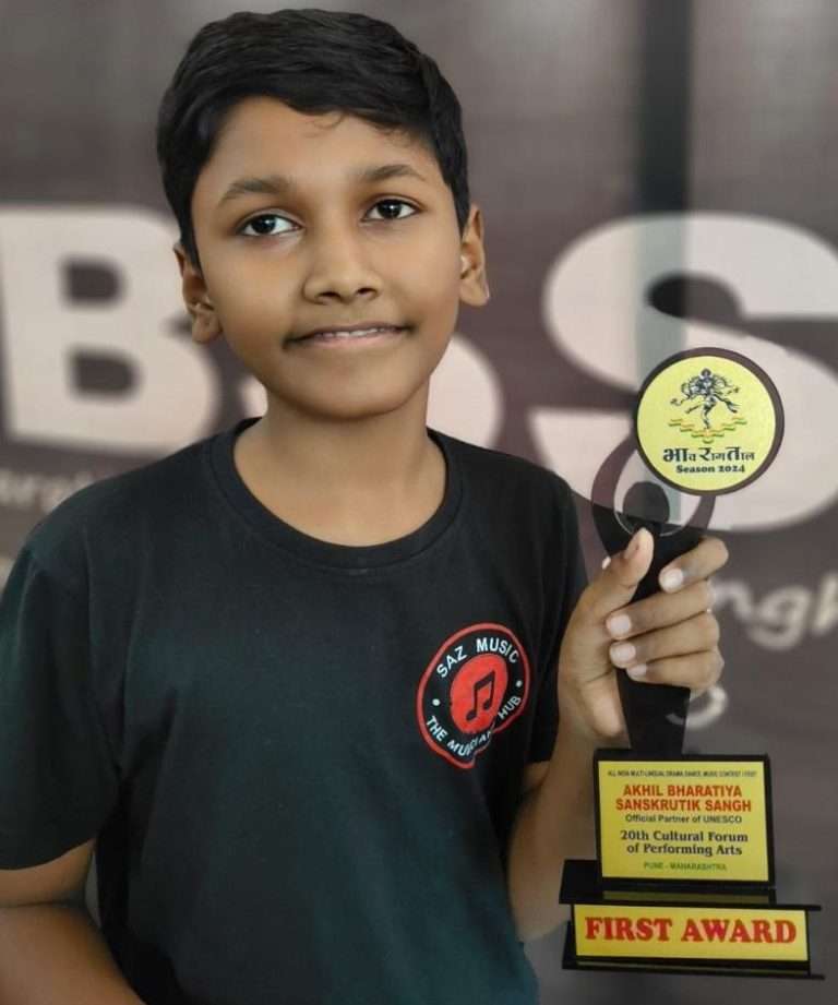 एस. बी. पाटील पब्लिक स्कूलच्या आरुष निचल चे आंतरराष्ट्रीय संगीत स्पर्धेत उल्लेखनीय यश