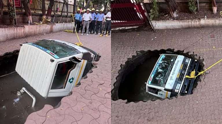 चार तासांच्या अथक प्रयत्नांनंतर ट्रक आणि दुचाकी खड्ड्याबाहेर,मेट्रो आणि महापालिका प्रशासनाला चौकशी करून अहवाल देण्याचे आयुक्तांचे आदेश