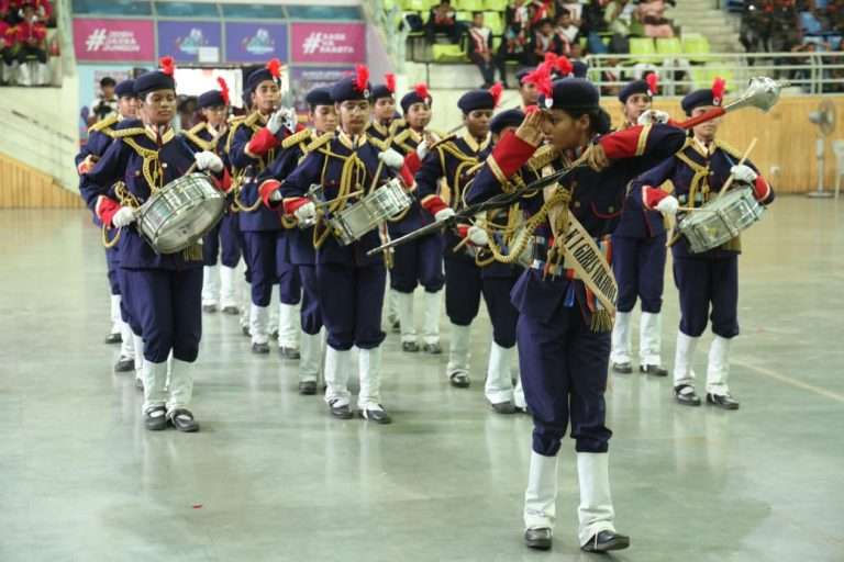 बालेवाडी येथील क्रीडा संकुलात राज्यस्तरीय बँड स्पर्धा उत्साहात संपन्न