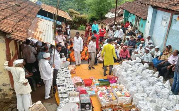 दिवाळी सरंजाम भेटीच्या जोरदार कार्यक्रमाने गहिवले  ग्रामस्थ