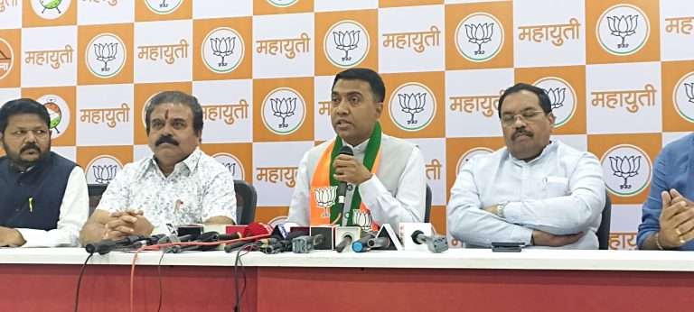 राज्यात पुन्हा महायुती सत्तेत आल्यावर एक वर्षात महाराष्ट्र – गोवा महामार्ग तयार होईल – गोवा राज्याचे मुख्यमंत्री प्रमोद सावंत